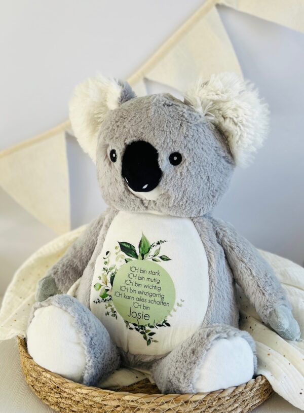 Koala Eukalyptus Plüschtier Affirmation